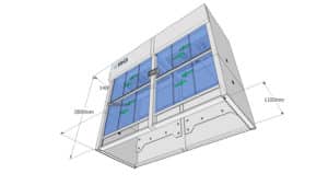 Walk-in fume cupboard dimensions 