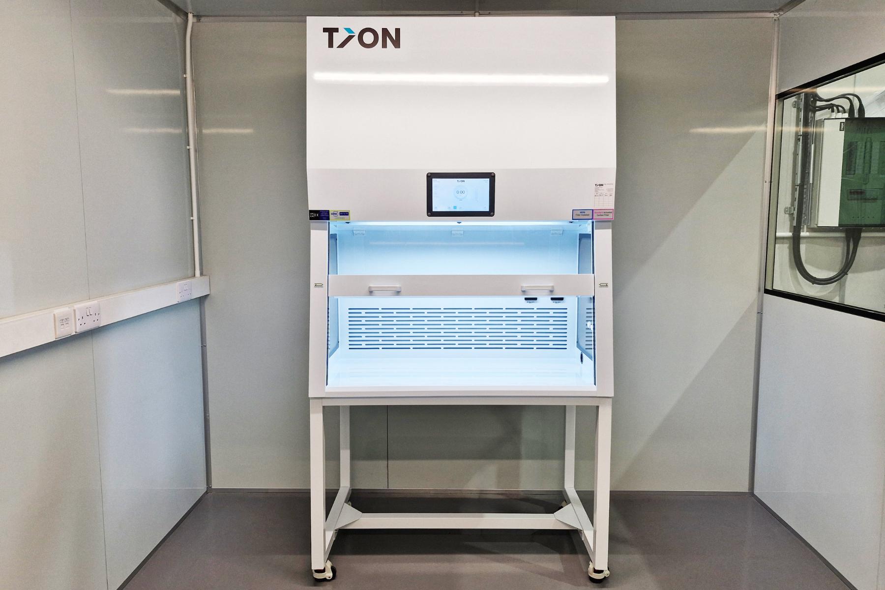 H.W. Coates ductless fume cupboard for sample testing